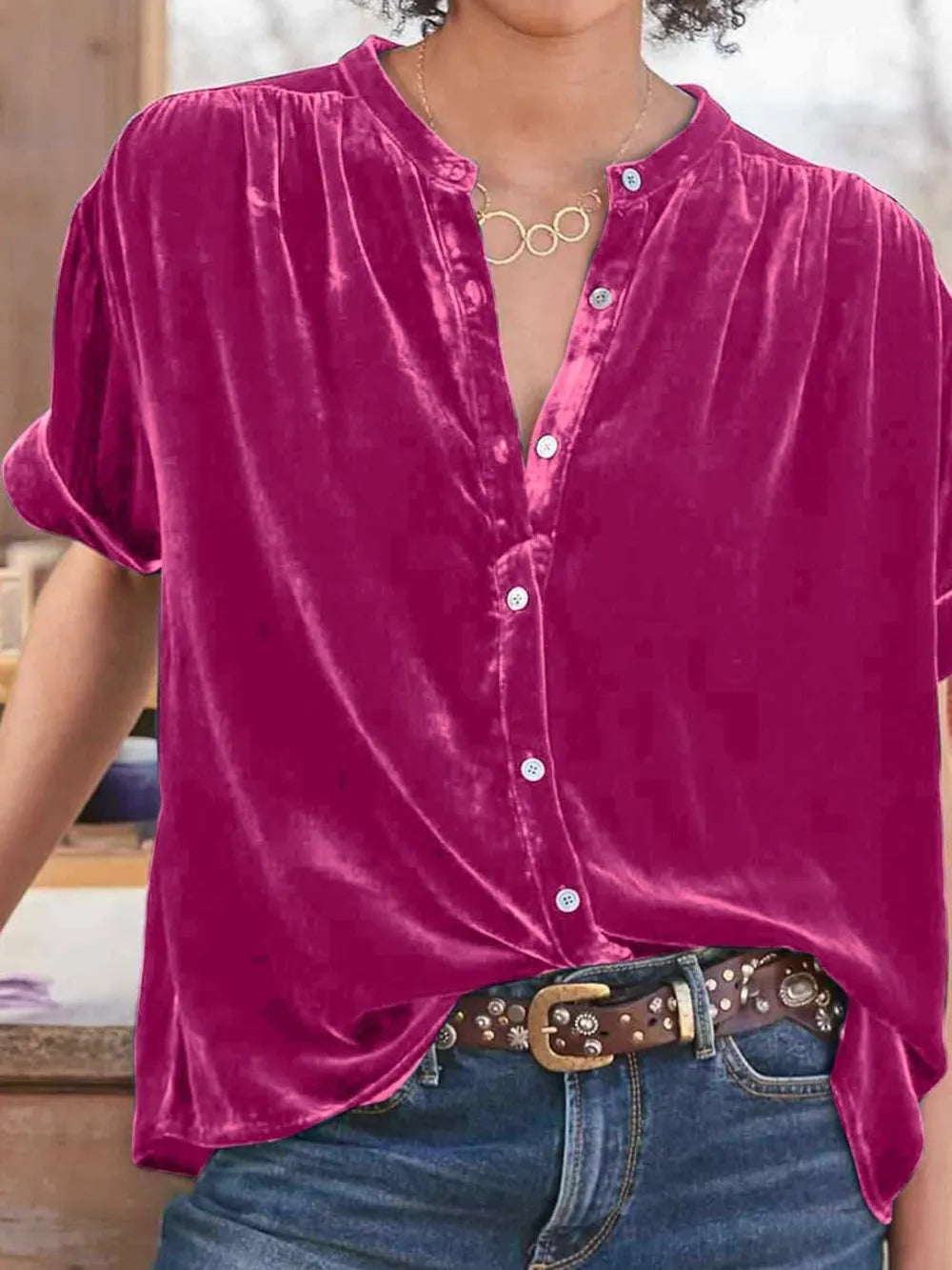 Round Neck Short Sleeve Shirt