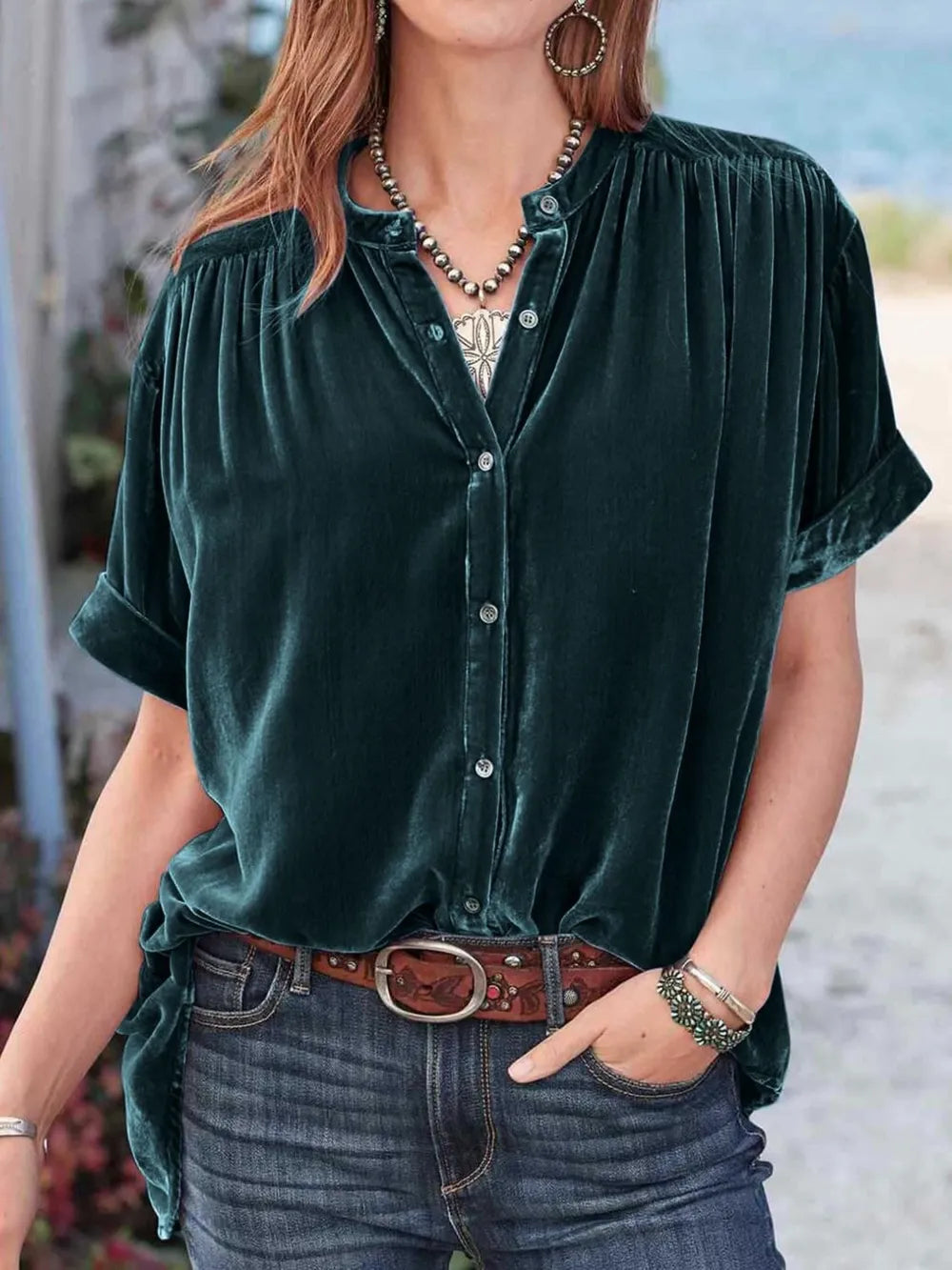 Round Neck Short Sleeve Shirt