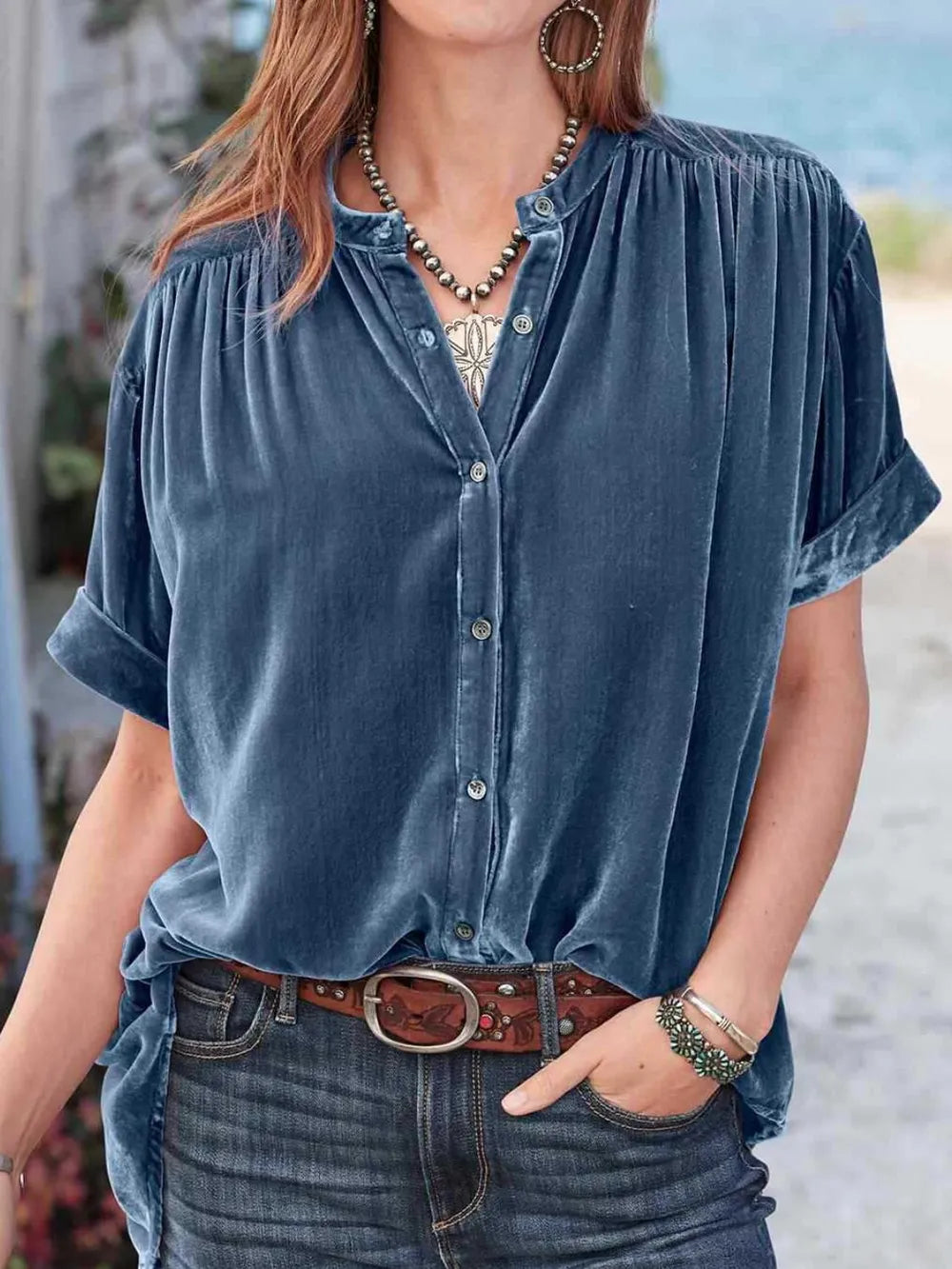 Round Neck Short Sleeve Shirt