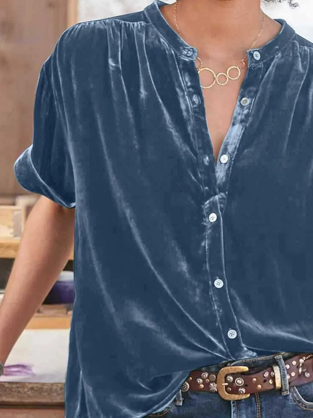 Round Neck Short Sleeve Shirt